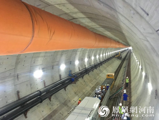 中国铁建十六局豫机城际铁路成型隧道