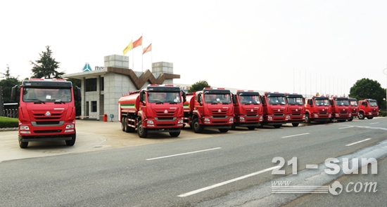 湖北华威公司50台消防水车发往埃塞俄比亚