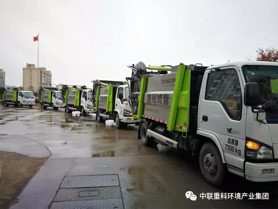 中联环境近千万环卫设备交付至泰州姜堰