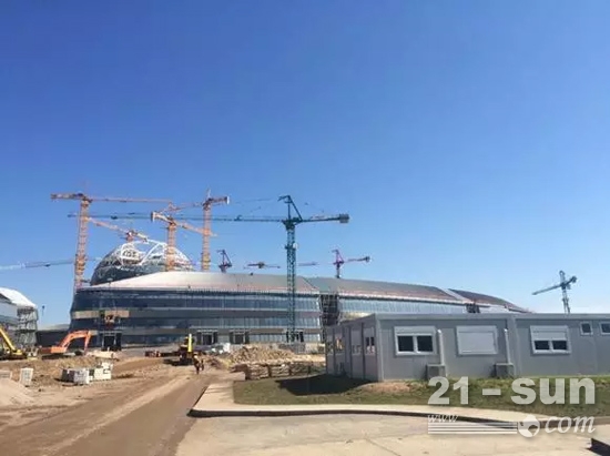 徐工塔式起重机哈萨克斯坦2017年世博会项目施工