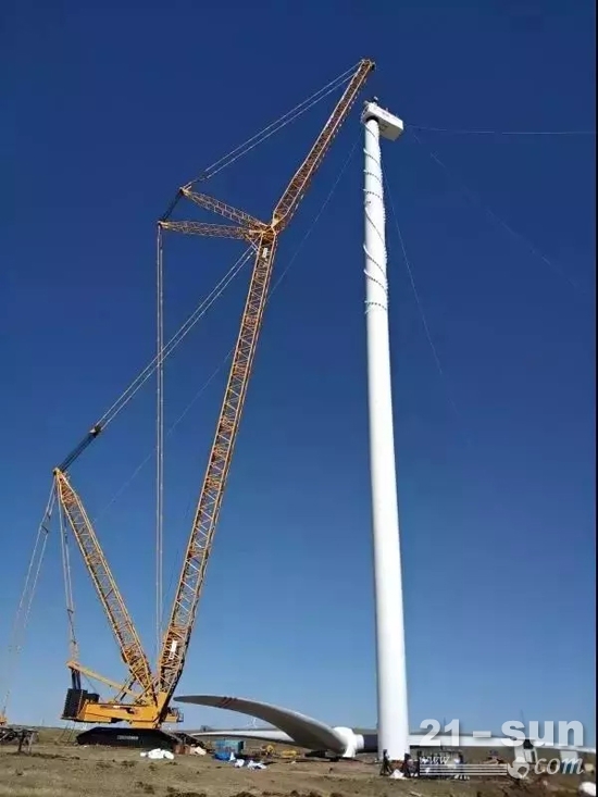 三一重能140m柔塔搭载SE13125机型在张北试验风场完成吊装，进入柔塔认证测试阶段