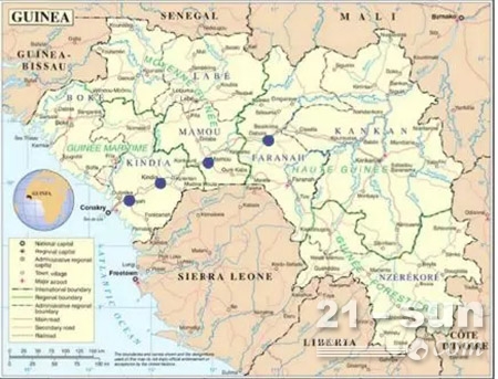 科亚—马木—达博拉段公路项目地图