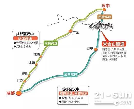 巴陕高速线路图