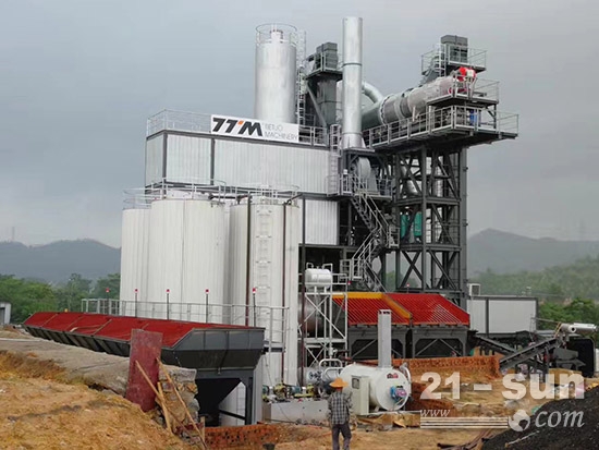 铁拓机械在国内市场又一套TS系列沥青厂拌热再生设备投产使用