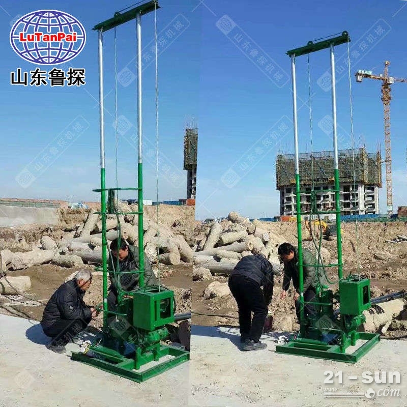 山东鲁探回转式钻机工程水井钻机SJD-2C小型全自动电 动打井机