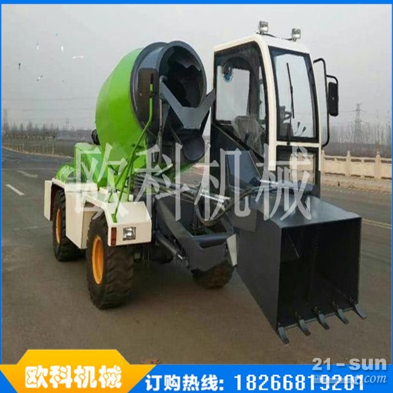 商混车混凝土泵车 1.2方自上料混凝土搅拌车