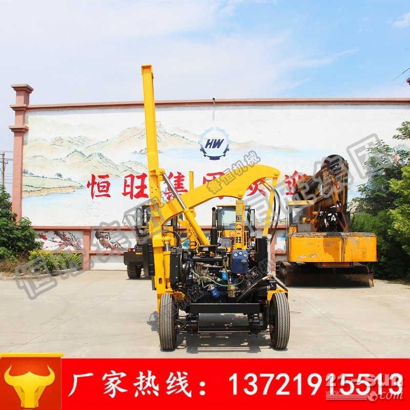 高速公路护栏工程小四轮打桩机