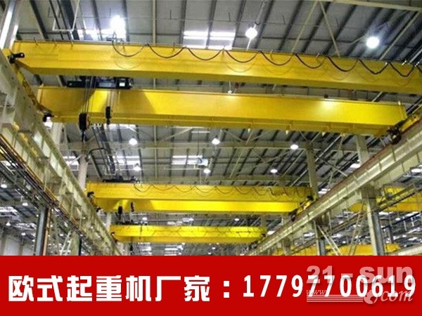  河北欧式起重机厂家生产5吨悬挂单梁行车
