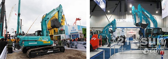 系列节能型挖掘机参加国内外工程机械展会