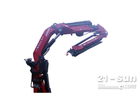 宏昌天马16吨13节臂折臂吊SQZ400上海宝马展参展产品，被誉为随车吊“黑科技”