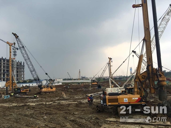 徐工旋挖钻批量助力印尼城市综合体项目 