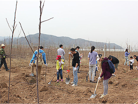 卡特彼勒北京志愿者参与2017公益林春季植树活动