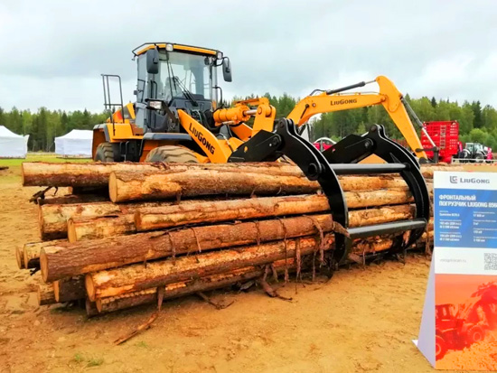 柳工林业机械俄联邦伐木冠军争霸赛展风彩