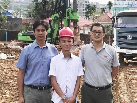 泰信KR285旋挖钻机进入柬埔寨市场，产品遍布东南亚