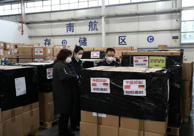 中联重科第二批百万件捐赠医疗物资陆续抵长沙