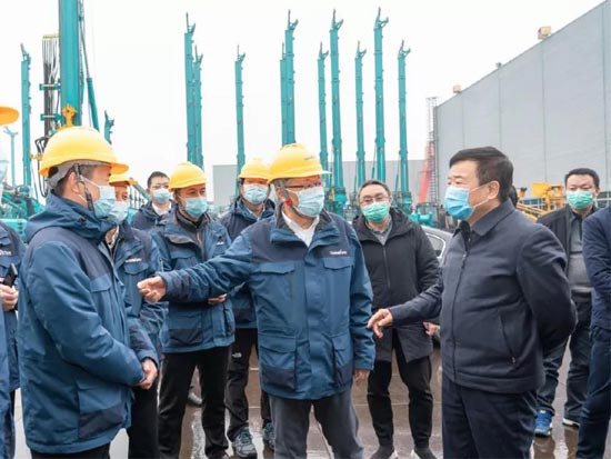 陳飛副省長調研山河智能