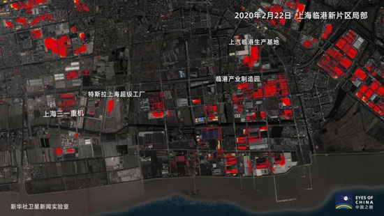 新华社发卫星热力图，三一重机就是全临港“最红的仔”