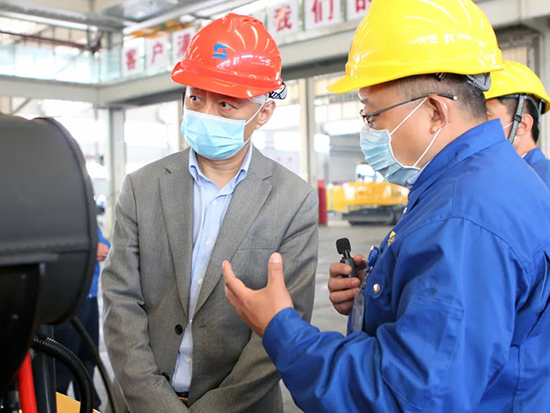 山东重工集团总经理江奎到山重建机调研