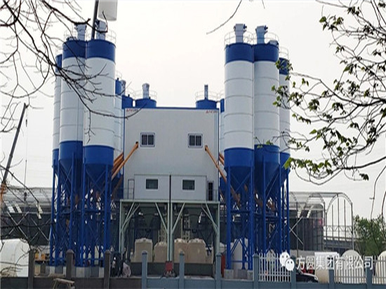 方圆HZS240型搅拌站亮相湖杭铁路