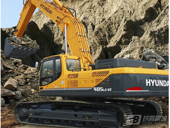 现代挖掘机重载作业能力平平？试试现代R485LC-9T挖掘机！