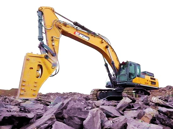 高效率、破碎王，徐工XE550DK助力江苏省重点施工项目！