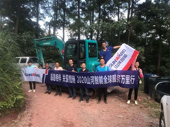 感恩相伴 关爱相随——山河智能服务万里行服务湖南