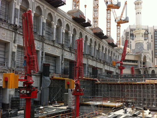三一10台布料杆参与麦加大清真寺扩建项目