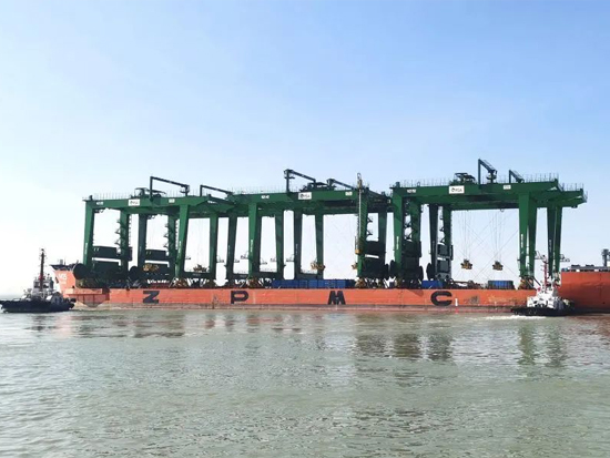 ZPMC6台自动化轨道吊发运新加坡PSA︱港口装卸机械
