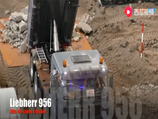 利勃海尔956挖掘机物料筛分机