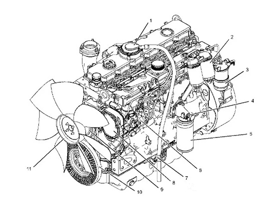 卡特320D2挖掘机C7.1（机械式）发动机结构与工作原理