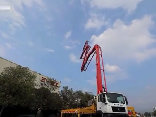 中国制造超级臂架泵车，混凝土机械市场占有率全球第一