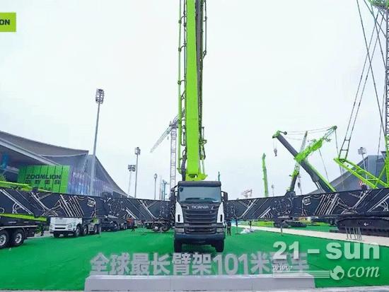 中联重科已推出涵盖38米至101米不同米段,适用于不同工况的混凝土泵车