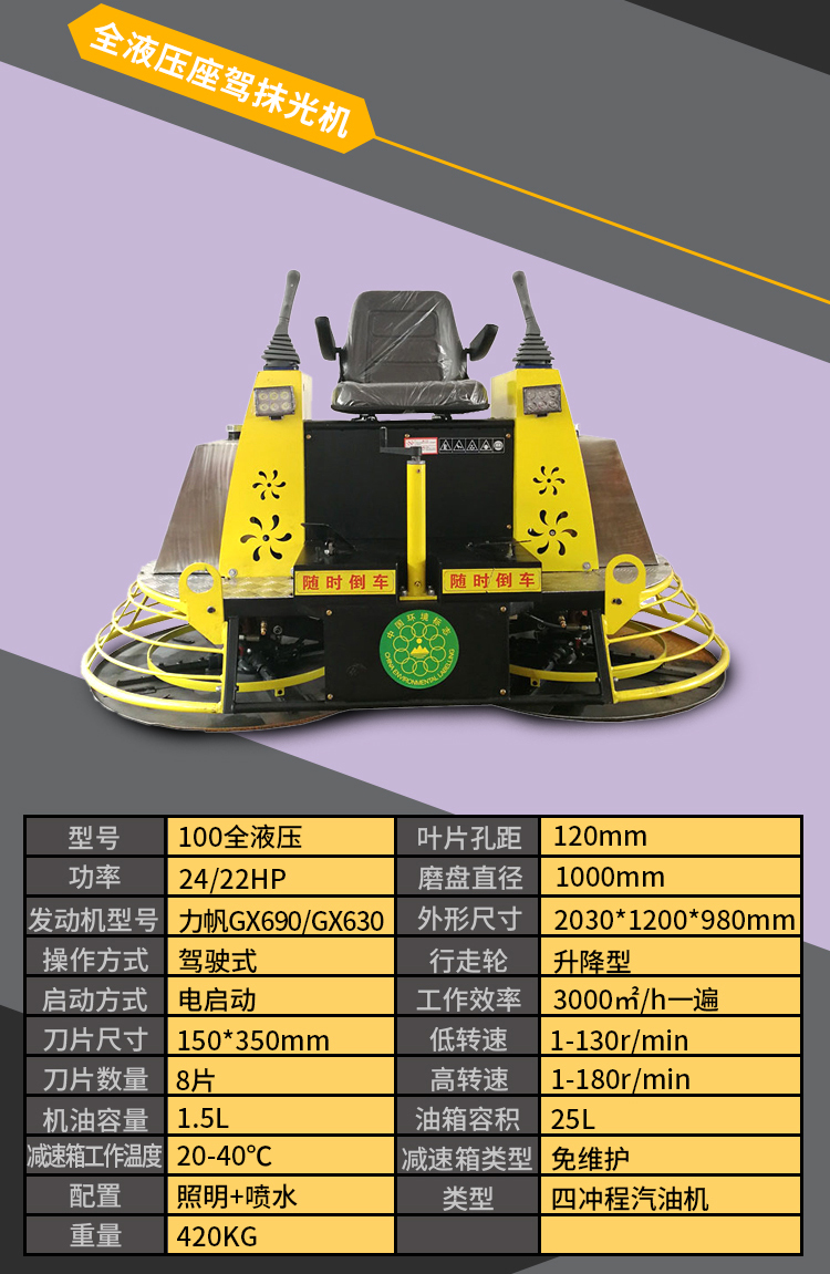 1米座驾磨光机 汽油式座驾磨光机