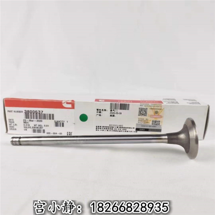 柳工挖掘机柴油机大修3800637排气门QSM型号