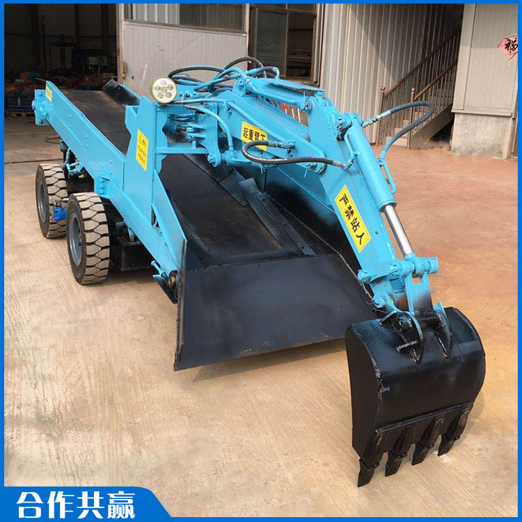 矿用轮式挖掘式扒渣机使用