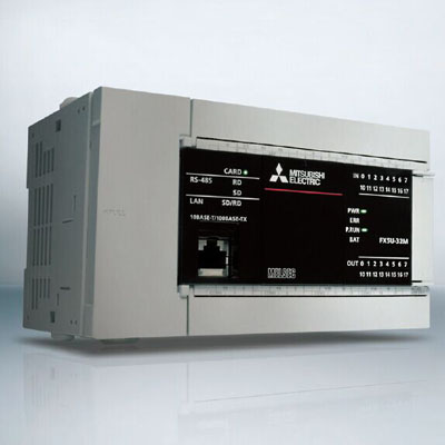 FX3U-64MT/ES-A内置32入/32出（晶体管漏型），AC电源