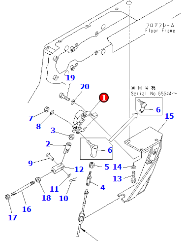 控制杆总成14X-43-23410 推土机D65PX-12	