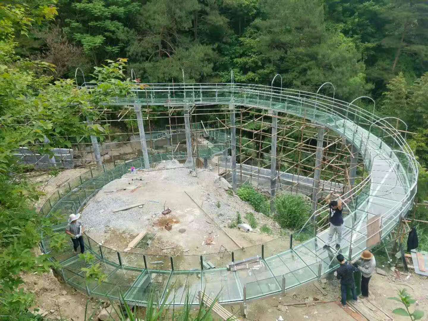 高空玻璃水滑道 景区观景塔  大型无动力设备定制