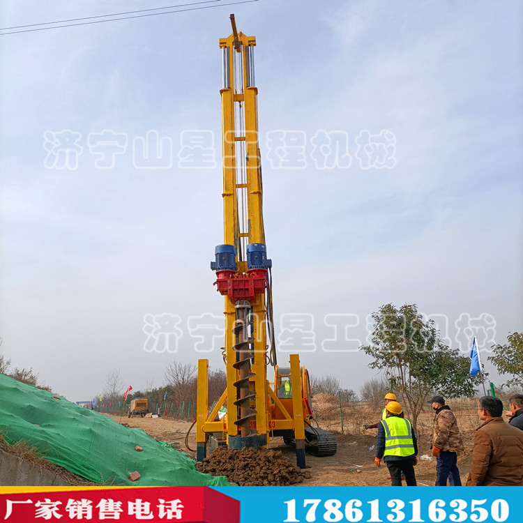  15-21米履带式长螺旋 抗浮锚杆打桩机 油缸加压打桩机