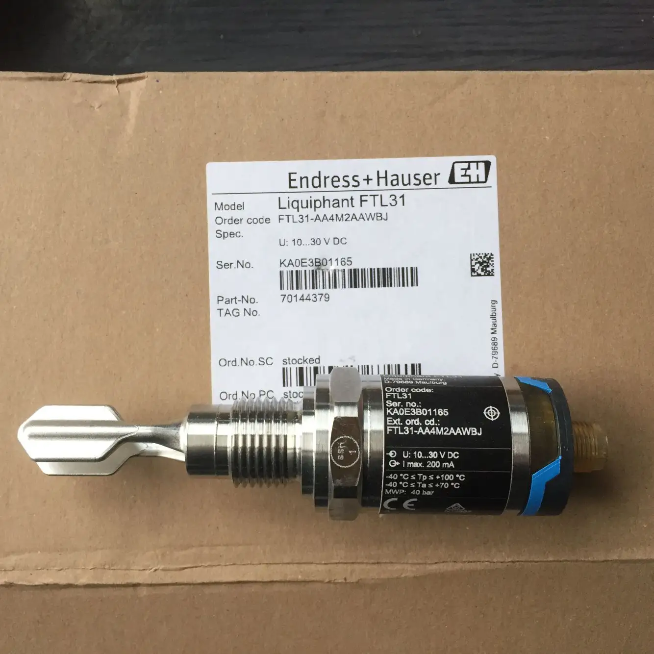 资讯E+H电容液位计FTI55-AAC2RVJ43A1A,L=500mm@全+境+闪+配+送