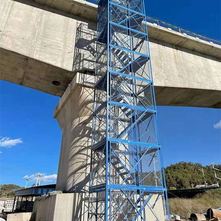 基坑通道梯笼 桥梁施工安全梯笼平台 箱式安全梯笼 