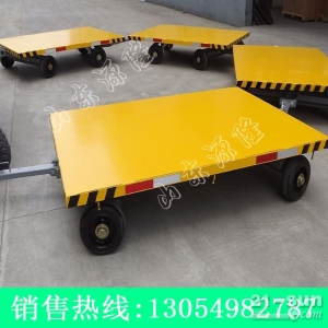 源隆定做3吨平板拖车 叉车牵引厂区板车 机场行李运输车