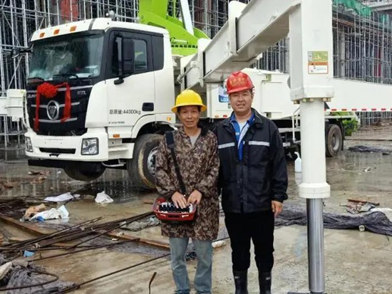 雷萨泵车顺利完成首泵600方, 助力安庆西站建设工作