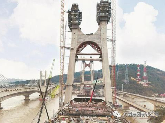 方圓SC100型井道施工升降機服役福建烏龍江大橋重要建設項目