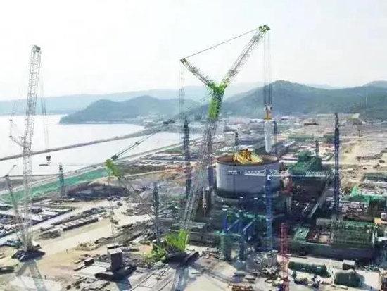 中联重科助力华龙一号”漳州核电1号机组蒸汽发生器吊装