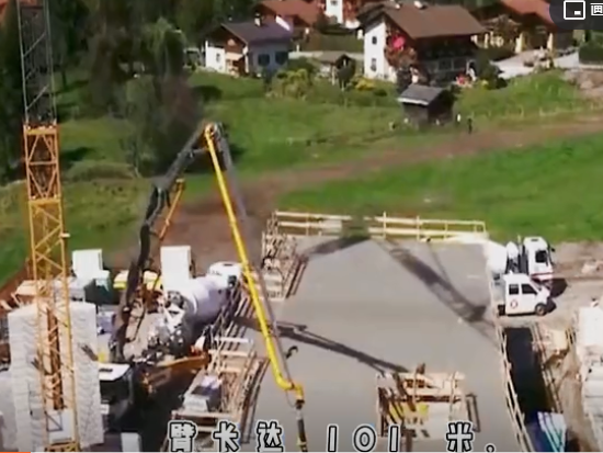 我国制造出世界最长的臂架泵车，臂架长101米，真正的国之重器