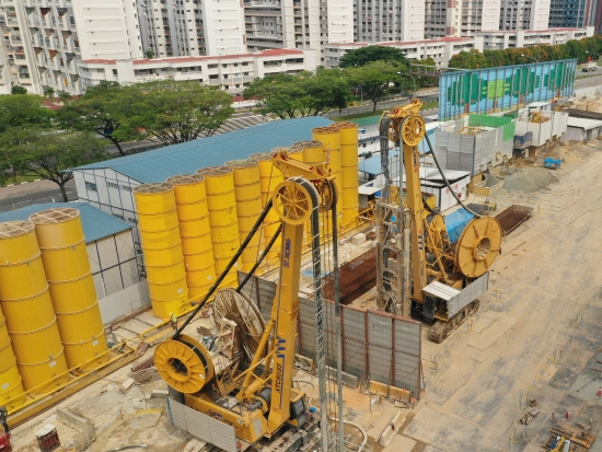 双轮铣在新加坡施工 中国高端装备反哺全球