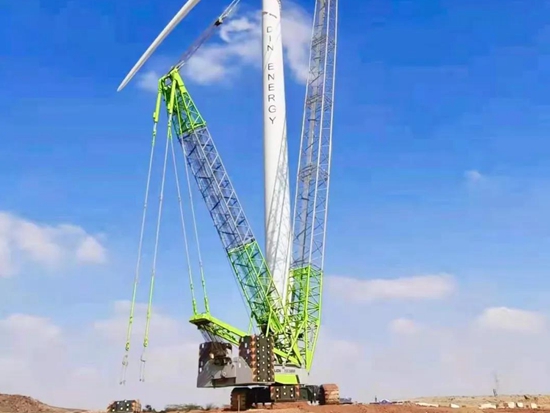 巴铁情谊—中联重科ZCC5800助力巴基斯坦最大风力涡轮机吊装