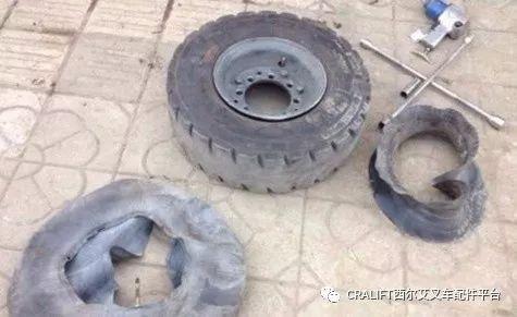 叉车轮胎的常见修补方法
