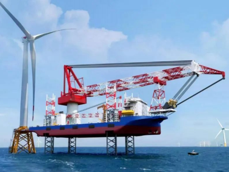 1600t自升自航式海上风电安装平台开工